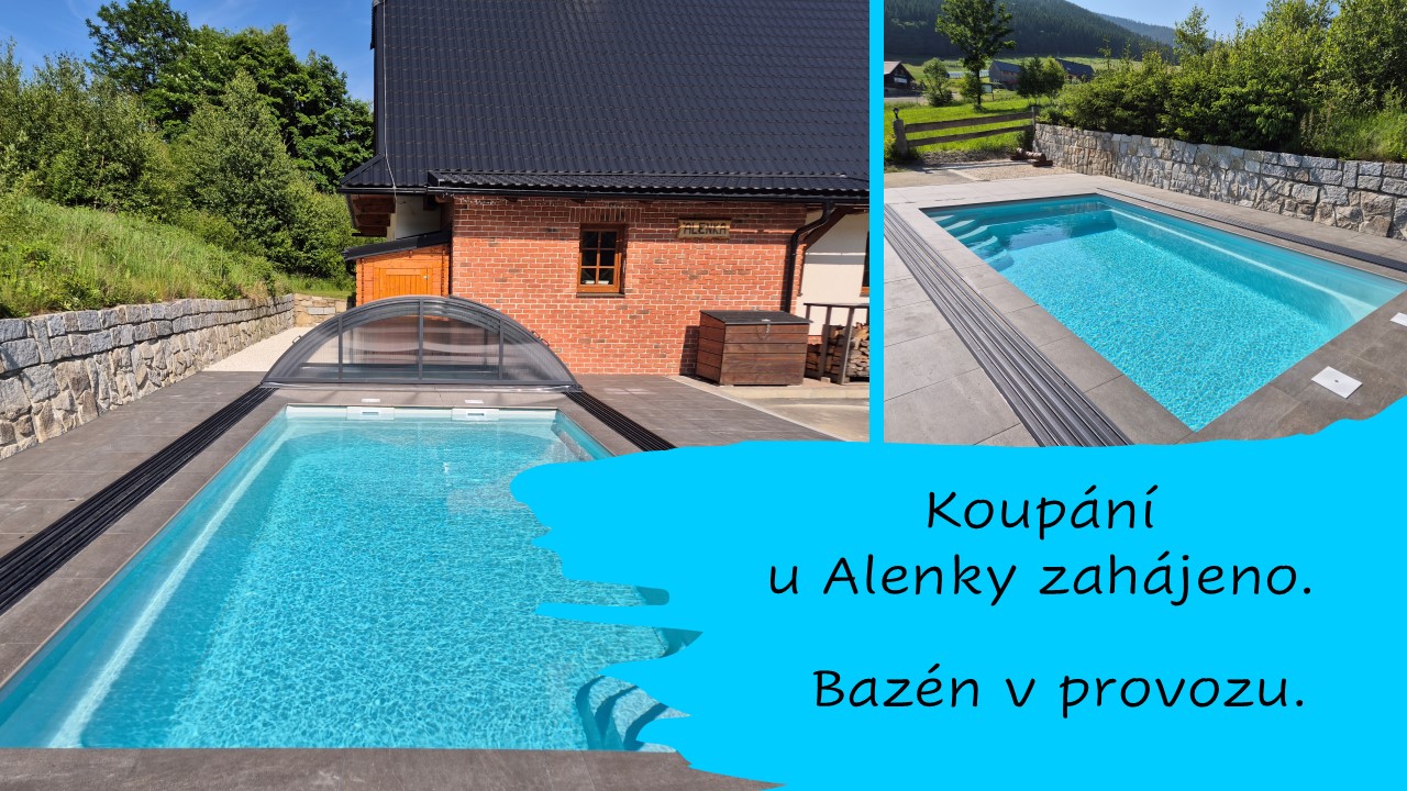 Koupání na Alence v provozu.